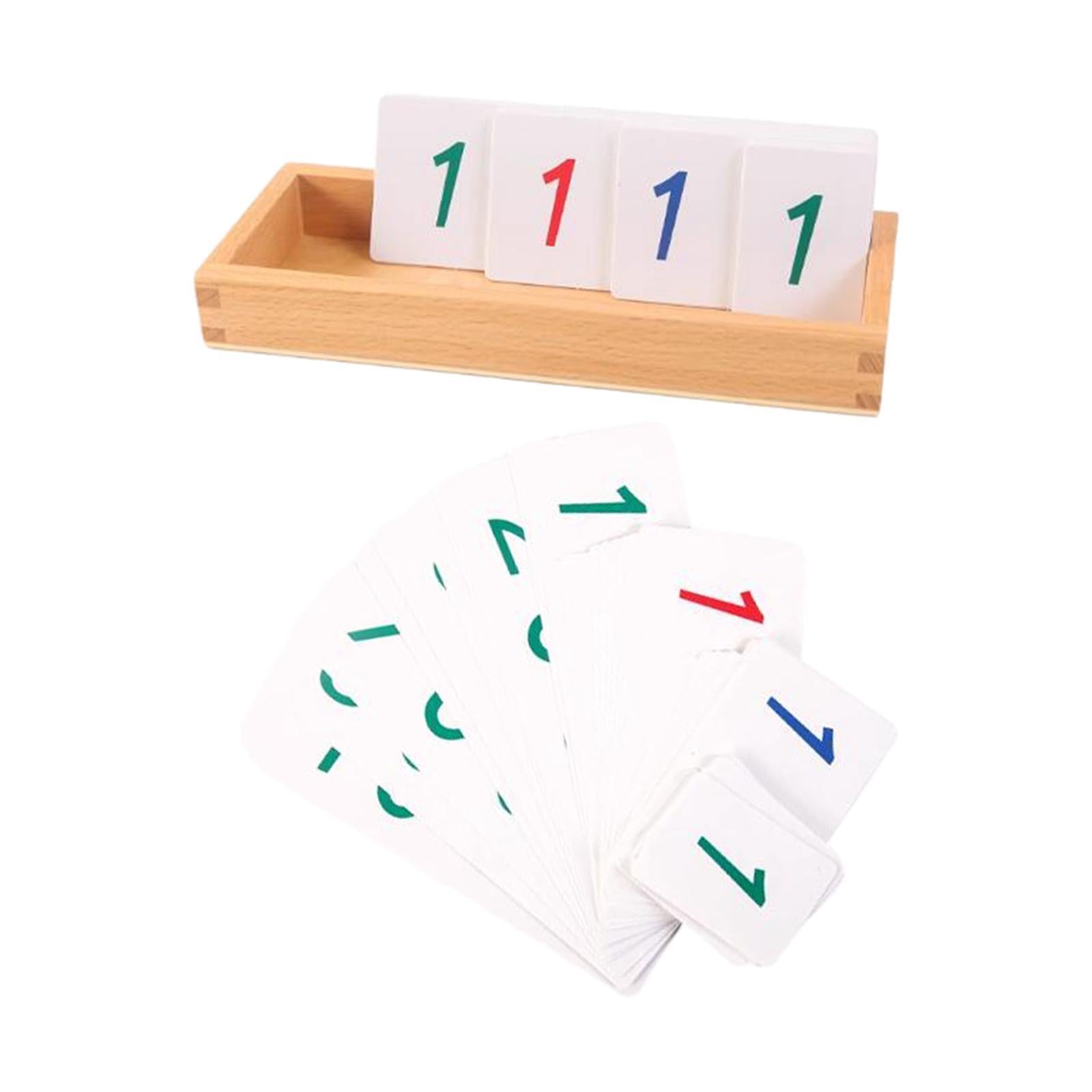 Wooden Number Cards Large PVC Number Cards for Basic Math Games Home Nursery