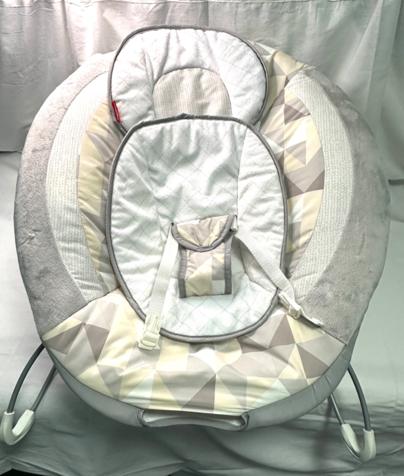 Fisher Price Neutral Colors Deluxe Bouncer SEAT COVER/PAD ONLY EUC
