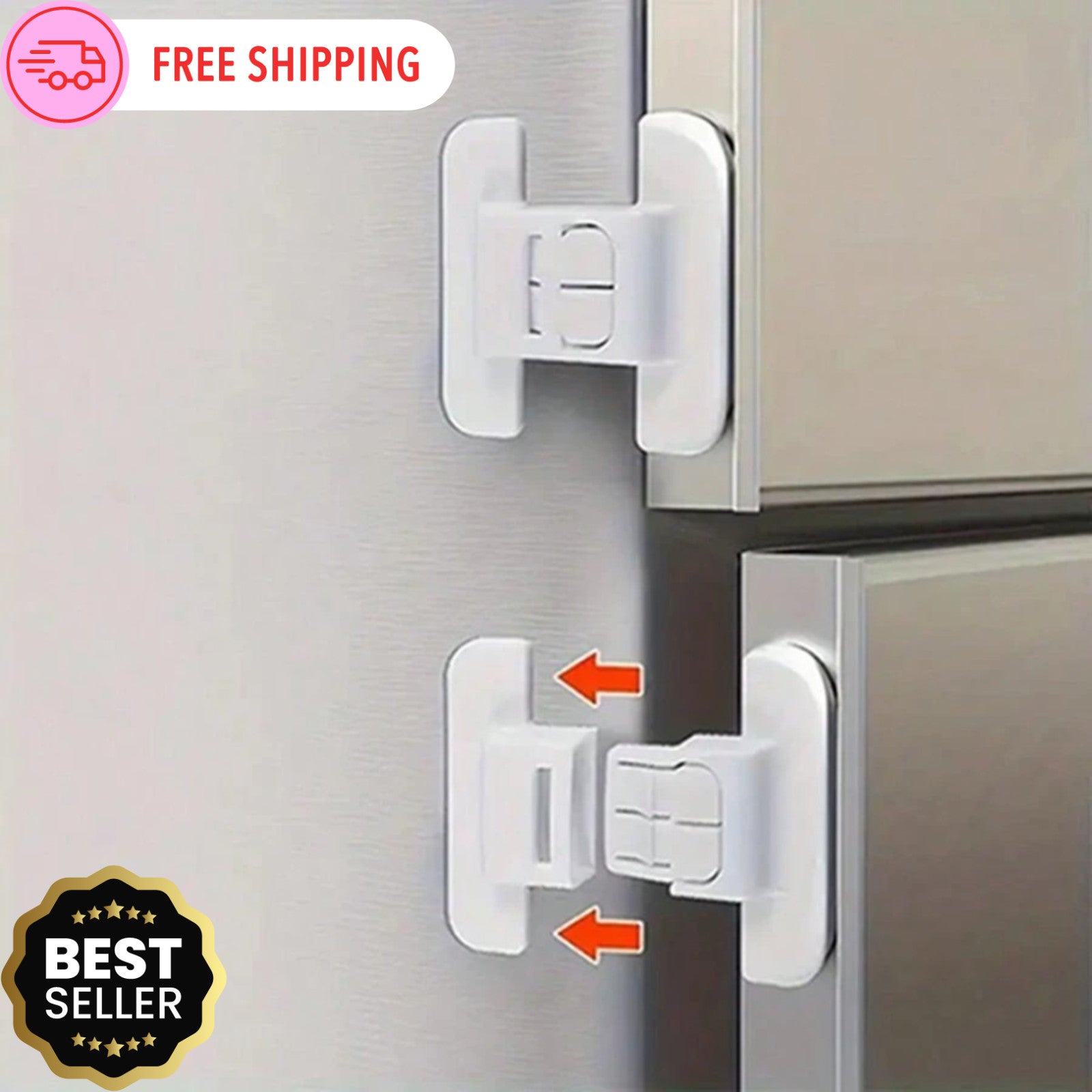 1 Pc Updated Child Proof Refrigerator Door Lock Safety Buckle Automatic Lock