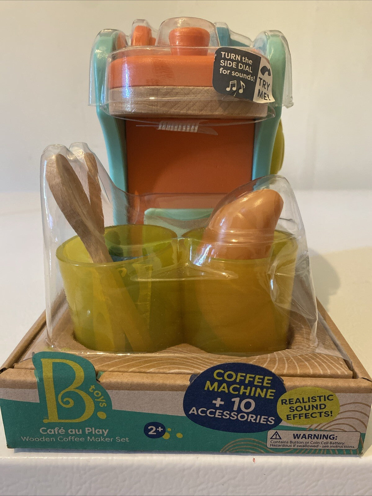 BToys Coffee Machine W/10  Accessories  Café au Play Age 2+  NIB Realistic Sound