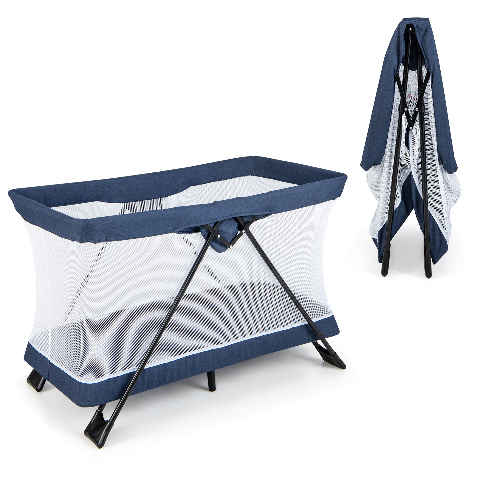 Newborn Baby Infant Toddler Playard Playpen Travel Crib Nursery Center Foldable