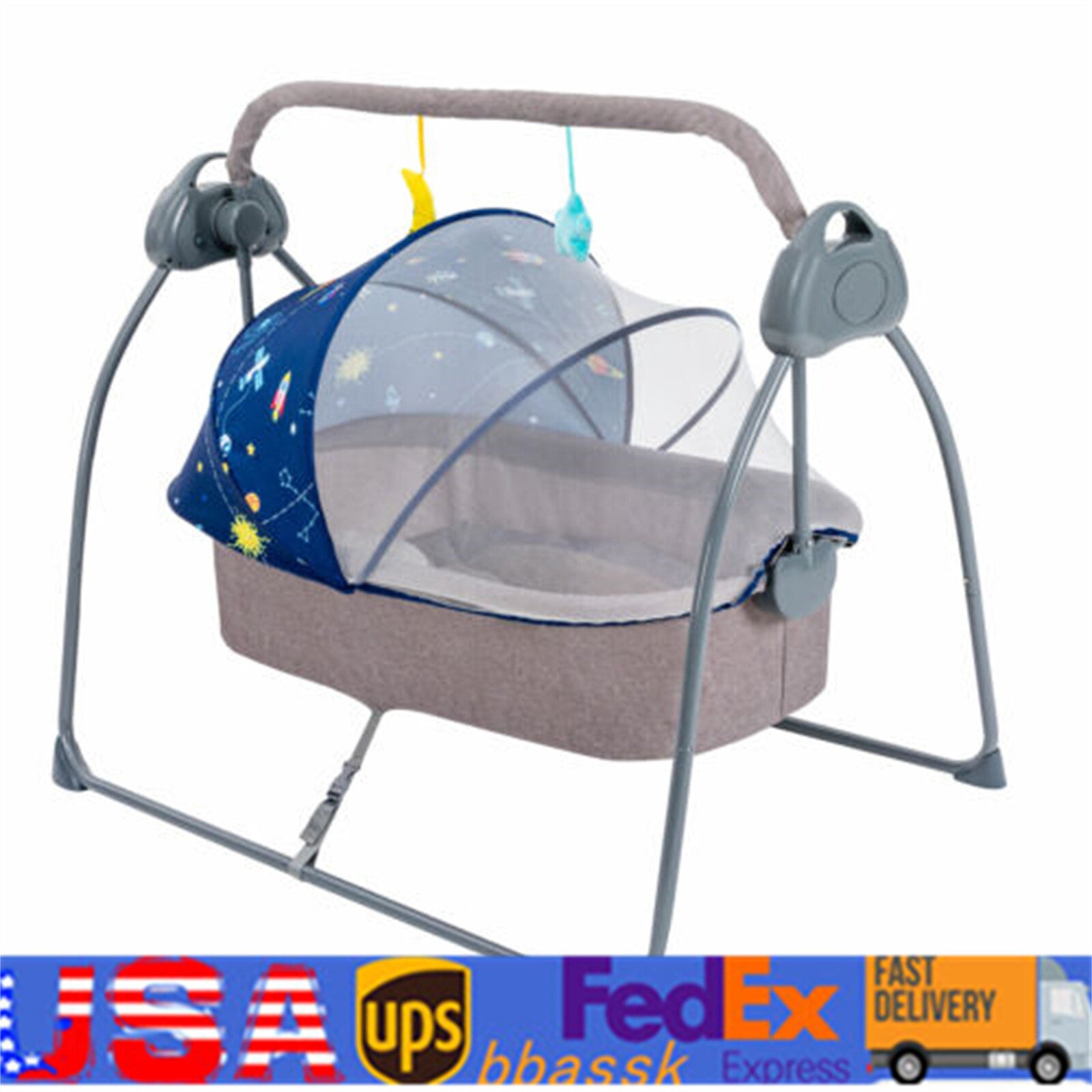 Electric Baby Swing Music Cradle Rocker Portable Rocking Chair With Bluetooth