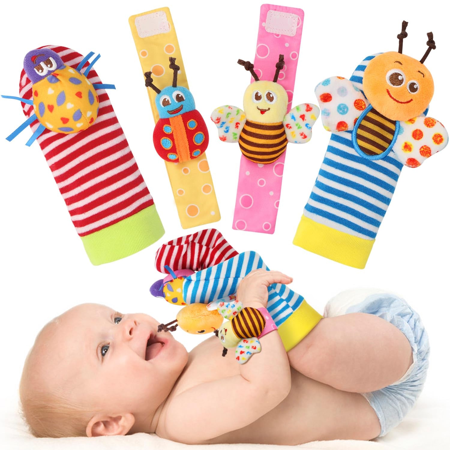 Baby Rattles Toys 0-12 Month Infant Girl Boy Toys Babies 3-6 Months Newborn Hand
