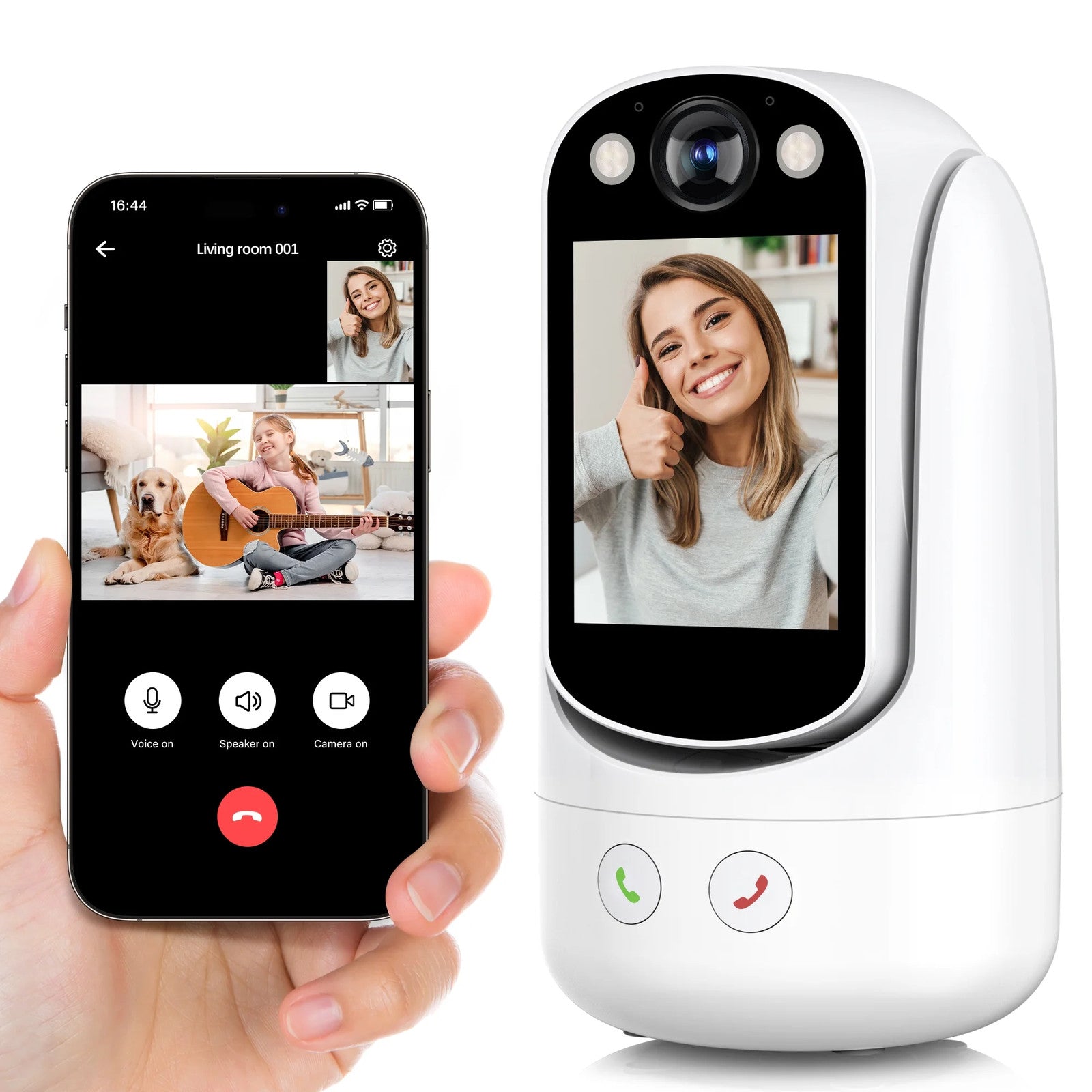 Baby Monitor with Two Way Video Call, 1080P HD Wifi Cameras W/ 2.8 Screen for H