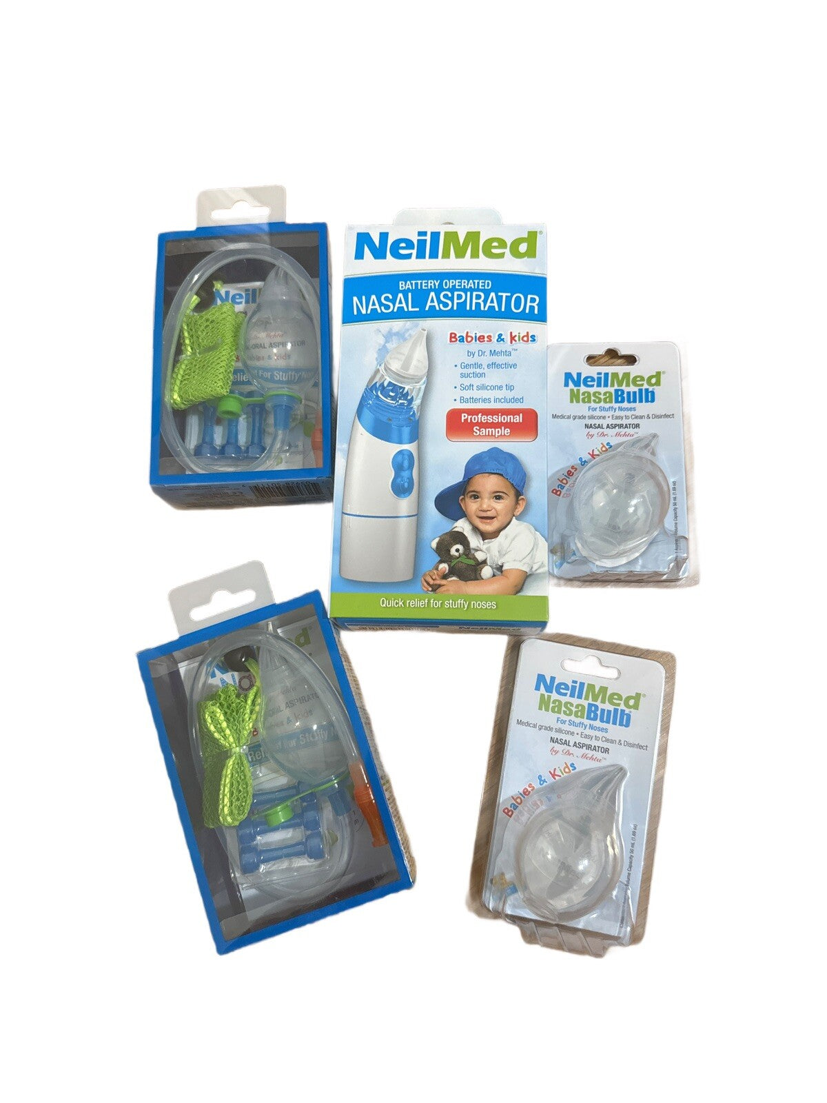 Neilmed bundle Lot baby nose aspirator nasal stuffy nose nasabulb
