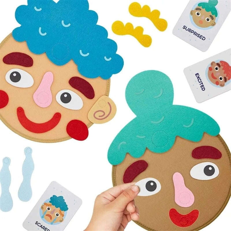 Funny Facial Changing Puzzle Pairing Board Game Parent-Children Interactive Toy