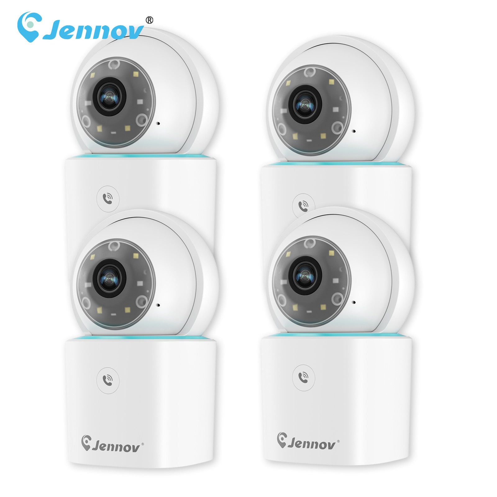 Jennov 2.4GHZ WIFI Wireless Baby Monitor Security Camera 2Way Audio Night Vision