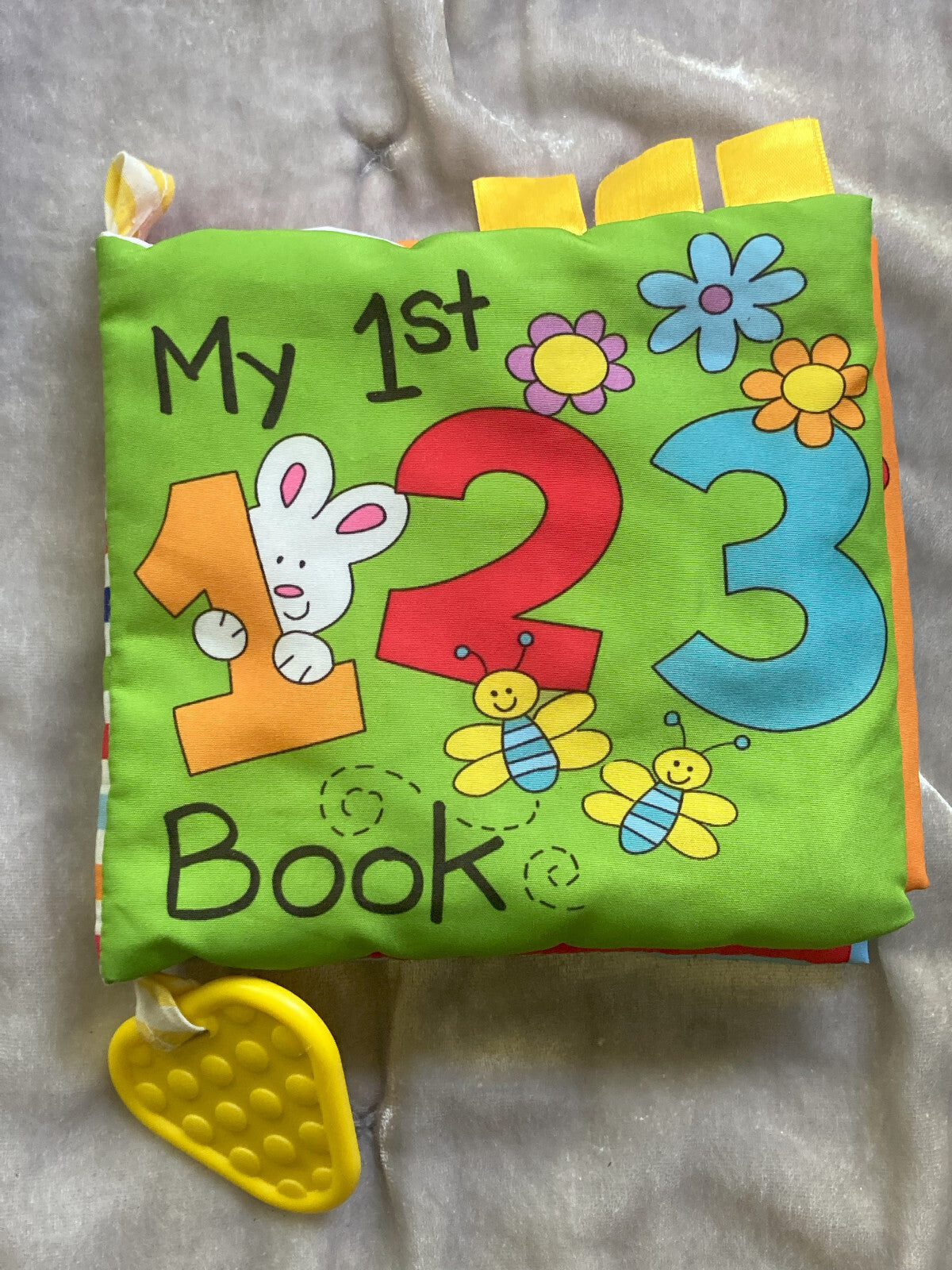 Cribmates Baby's My 1st 123 Book Soft Crinkle Teether Crib Stroller Toy