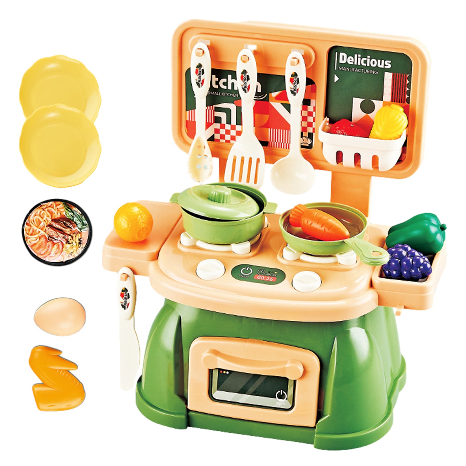 Kids Kitchen Cookware Accessories Cooking Stove Kitchen Play Set Toys