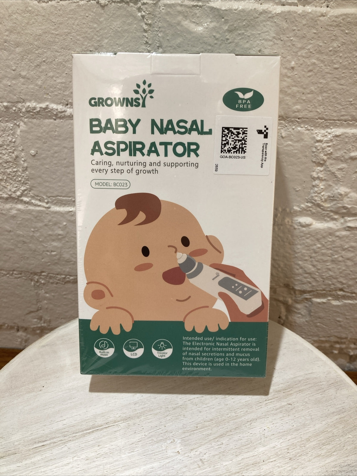 Grownsy Baby Infant Nasal Aspirator Nose Sucker Digital Rechargeable New