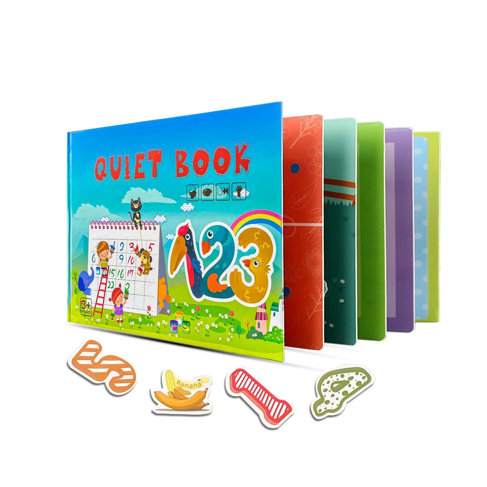 US Montessori busy book for kids to develop learning skills - for Kids Ages 3+