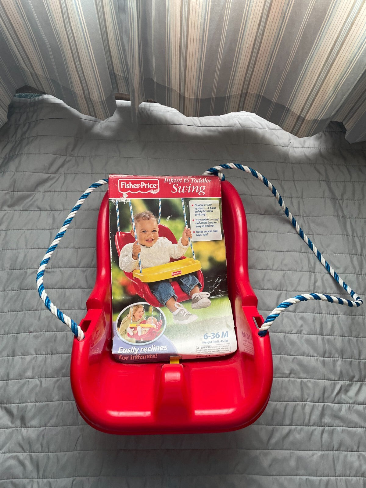 Fisher Price Infant To Toddler Plastic Outdoor Swing 6-36 Months