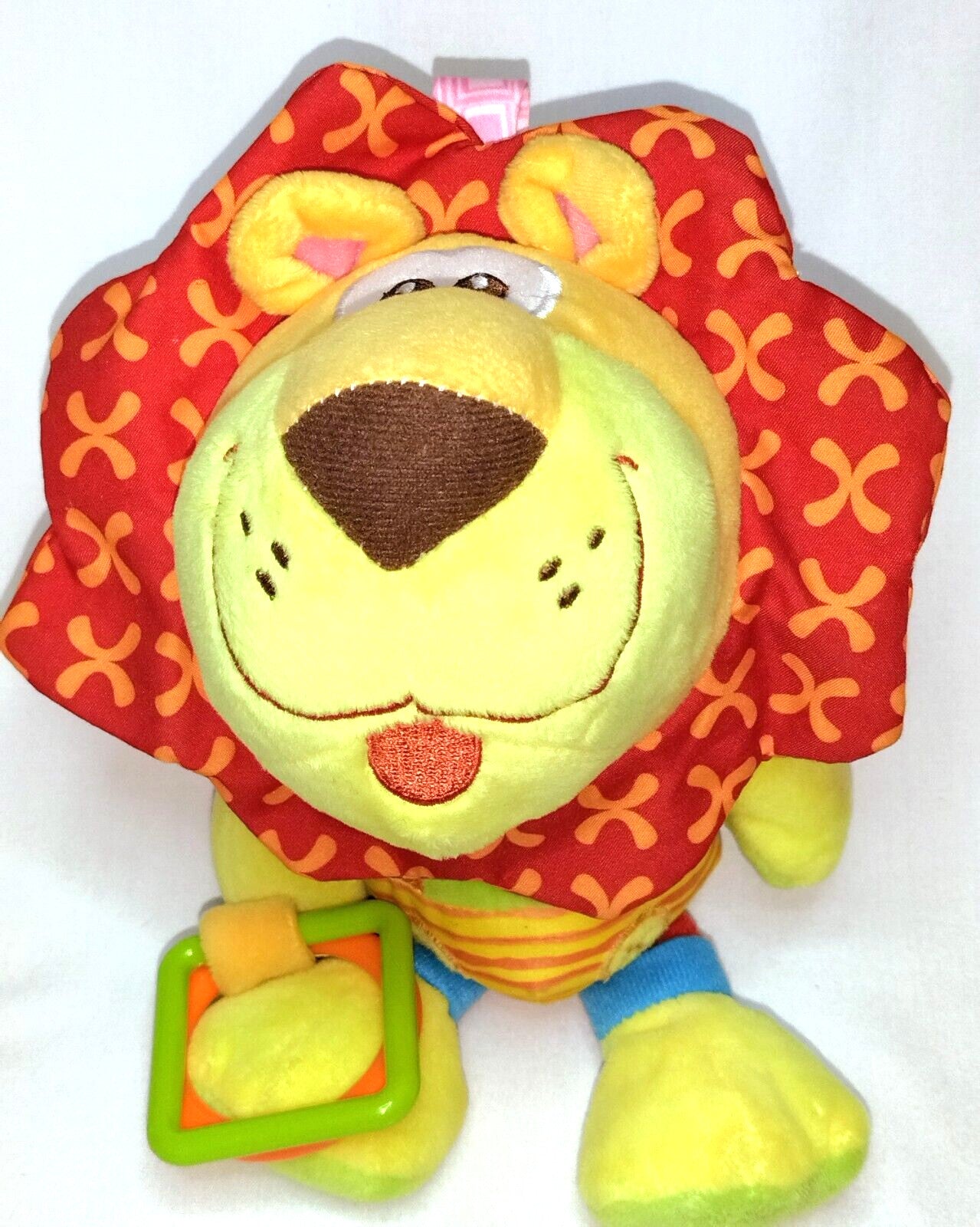 Infant Nuby Lion,Baby  Interactive Toy, 3mo. +, Rattle, Crinkle Sounds, Hang Tab