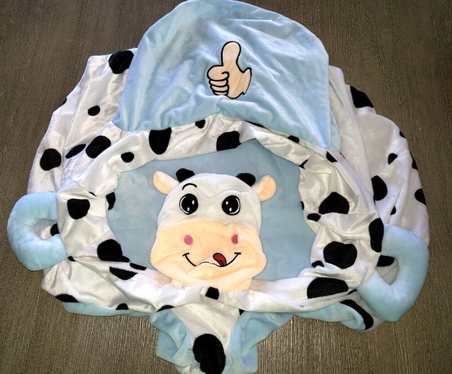 BABY SOFA SKIN INFANT SUPPORTER CHAIR COVER NEW NWOT blue cow learning to sit