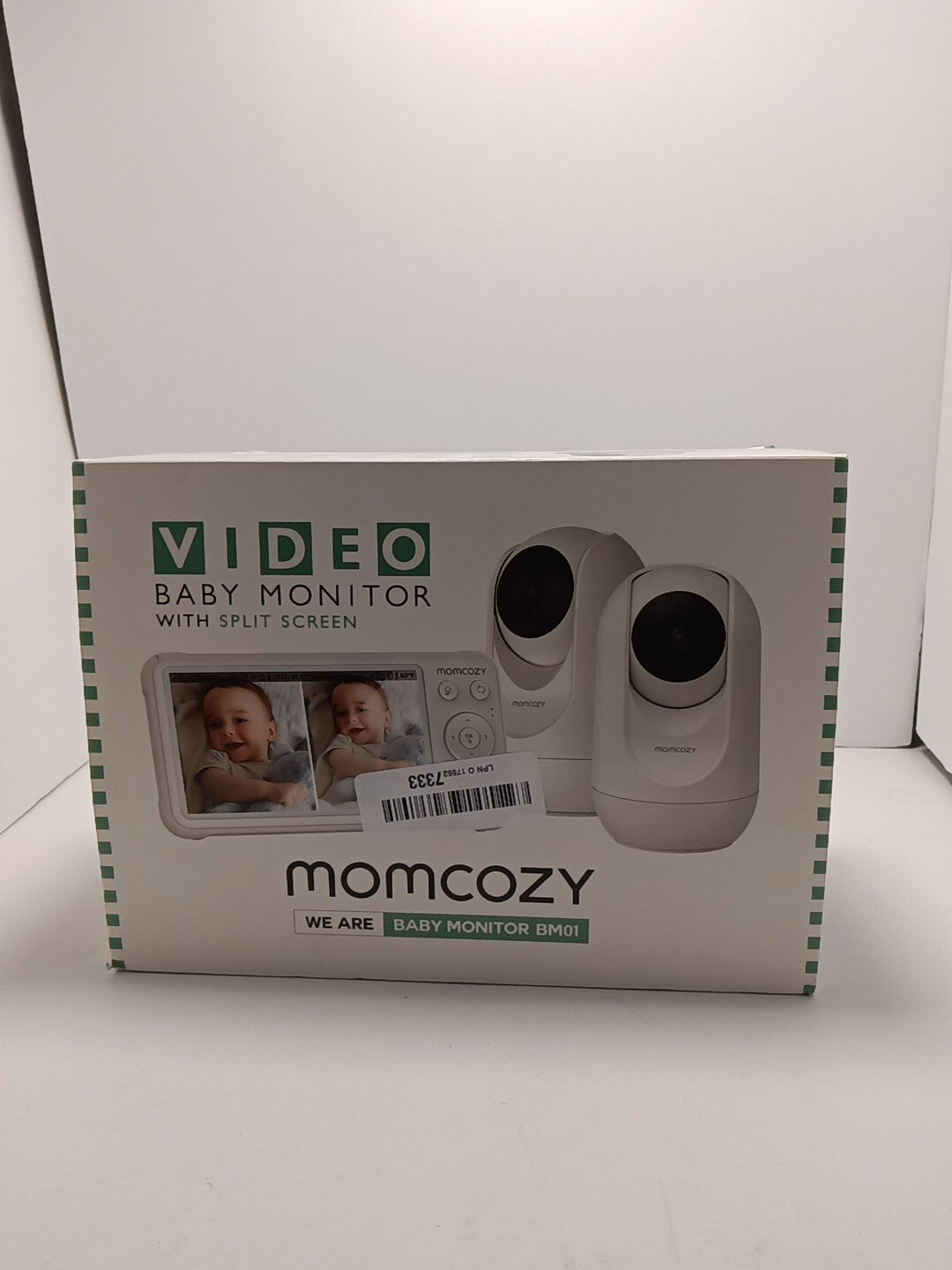 NEW Momcozy BM01 White Night Vision Portable Split Screen Video Baby Monitor