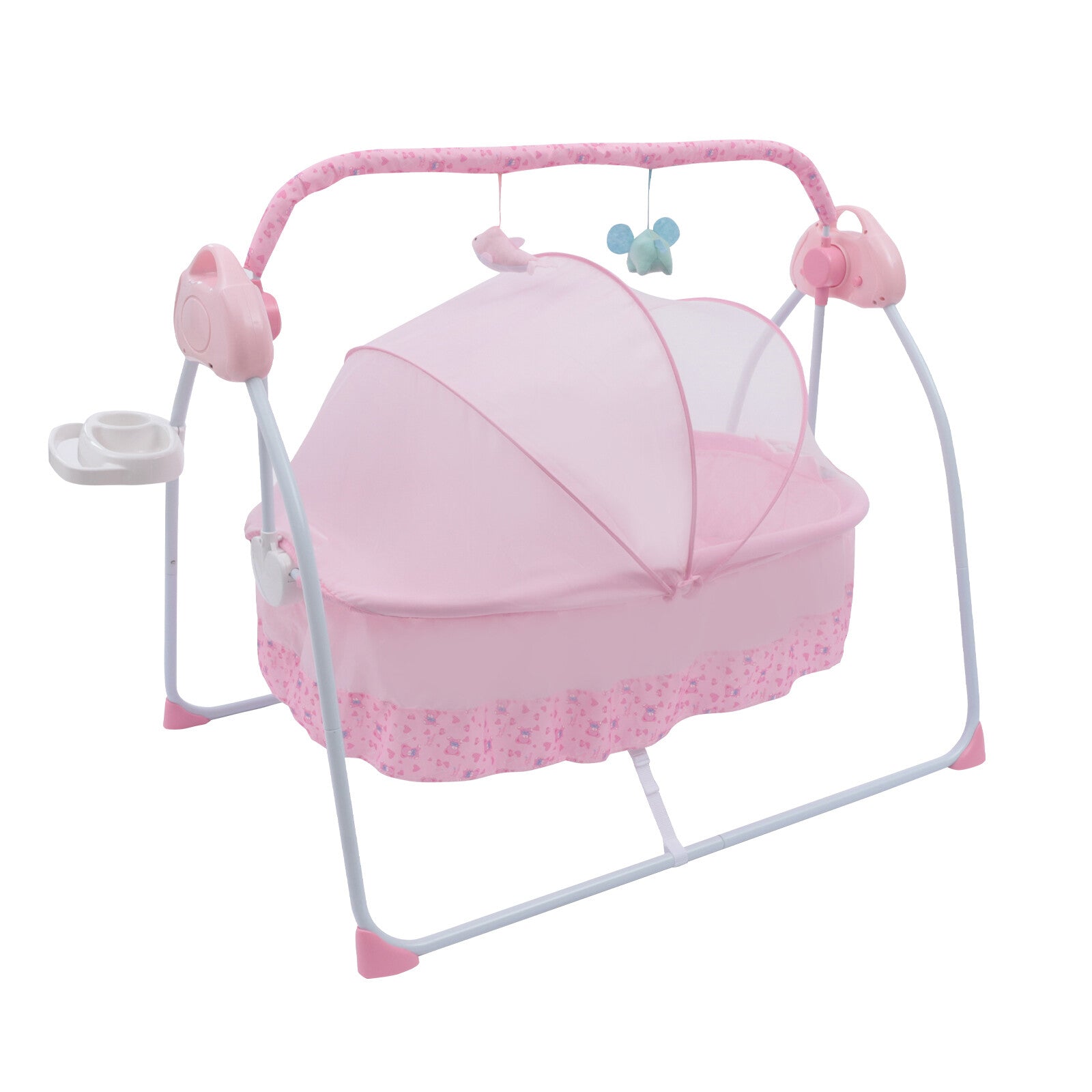 Baby Cradle Electric Swing 5 Speed Stand Crib Auto Rocking Chair Bed with Remote