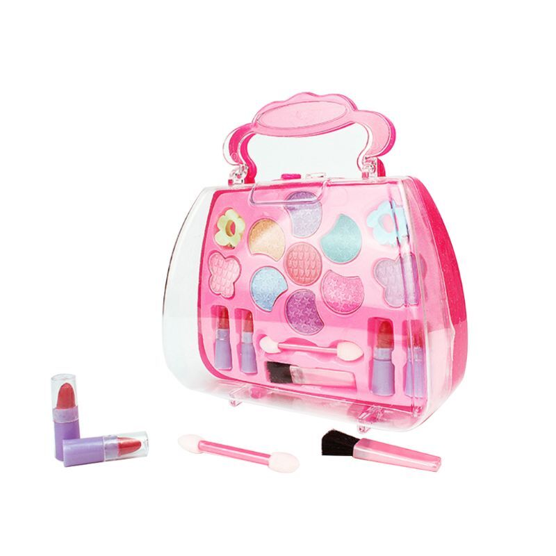 Safe Children Girl Princess Makeup Set Eyeshadow Lipstick Brush Pr