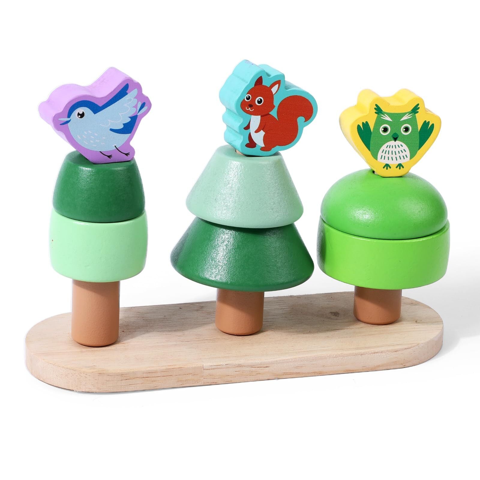 Wooden Sorting and Stacking Games for Children Animal Tripod enlightening Toy...
