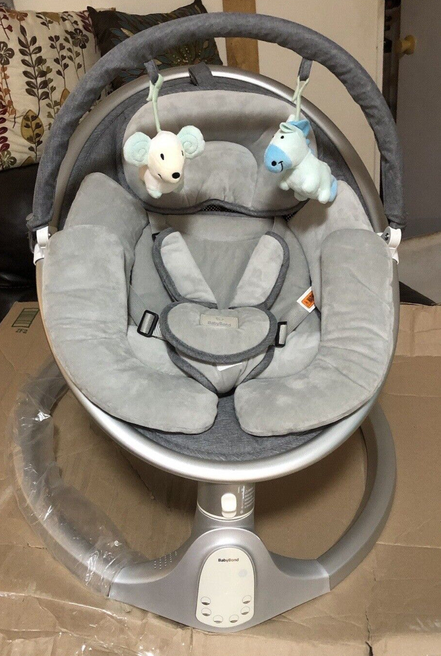 BabyBond Baby Swings for Infants, Bluetooth Infant Swing with 10 Preset Lullaby