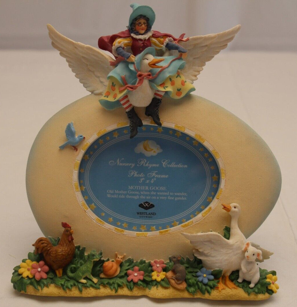 Mother Goose Nursery Rhyme Collection 3 X 4" Photo Frame 3D Free Standing Resin