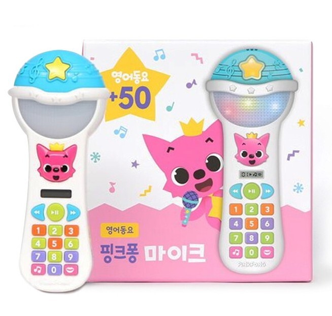 Pinkpong Microphone 50 Kids Song in English + Picture book Toy Fast Shipping