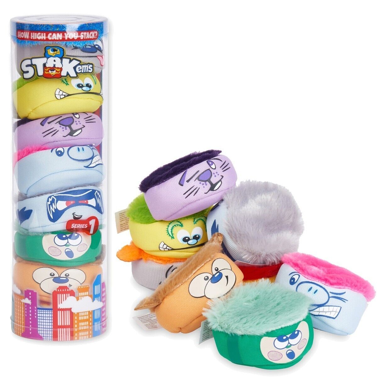 Stakems Stacking Stack Up Toy Games, Series 1, 8Piece