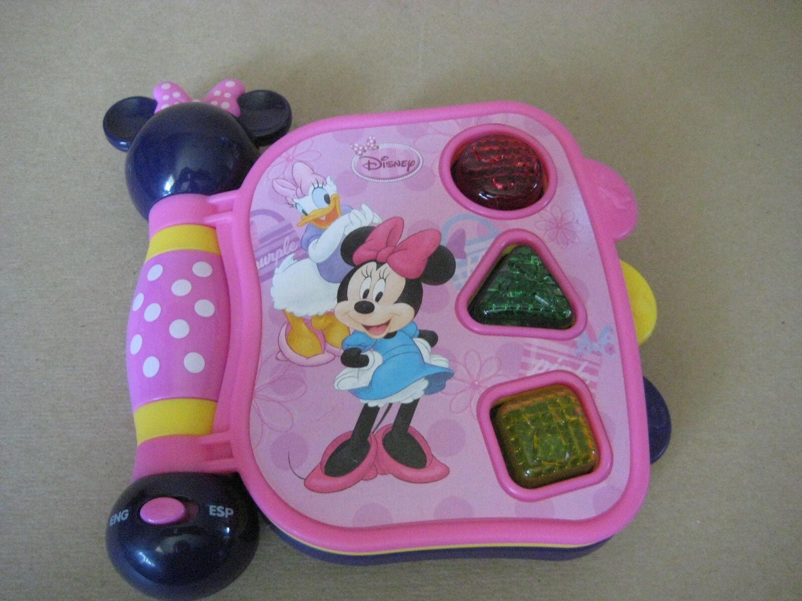DISNEY Hap P Kid ~ Daisy Minnie Shapes and Colors Book Light Up Talks Storybook