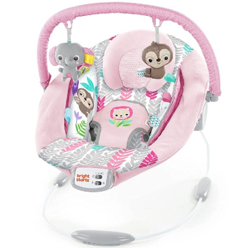 NWT Bright Starts Comfy Bouncer Rosy Vines Seat Cover
