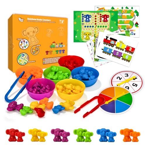 Counting Toys for Kids, Animal Koala Counters w/Activity Cards for Playing Sn...