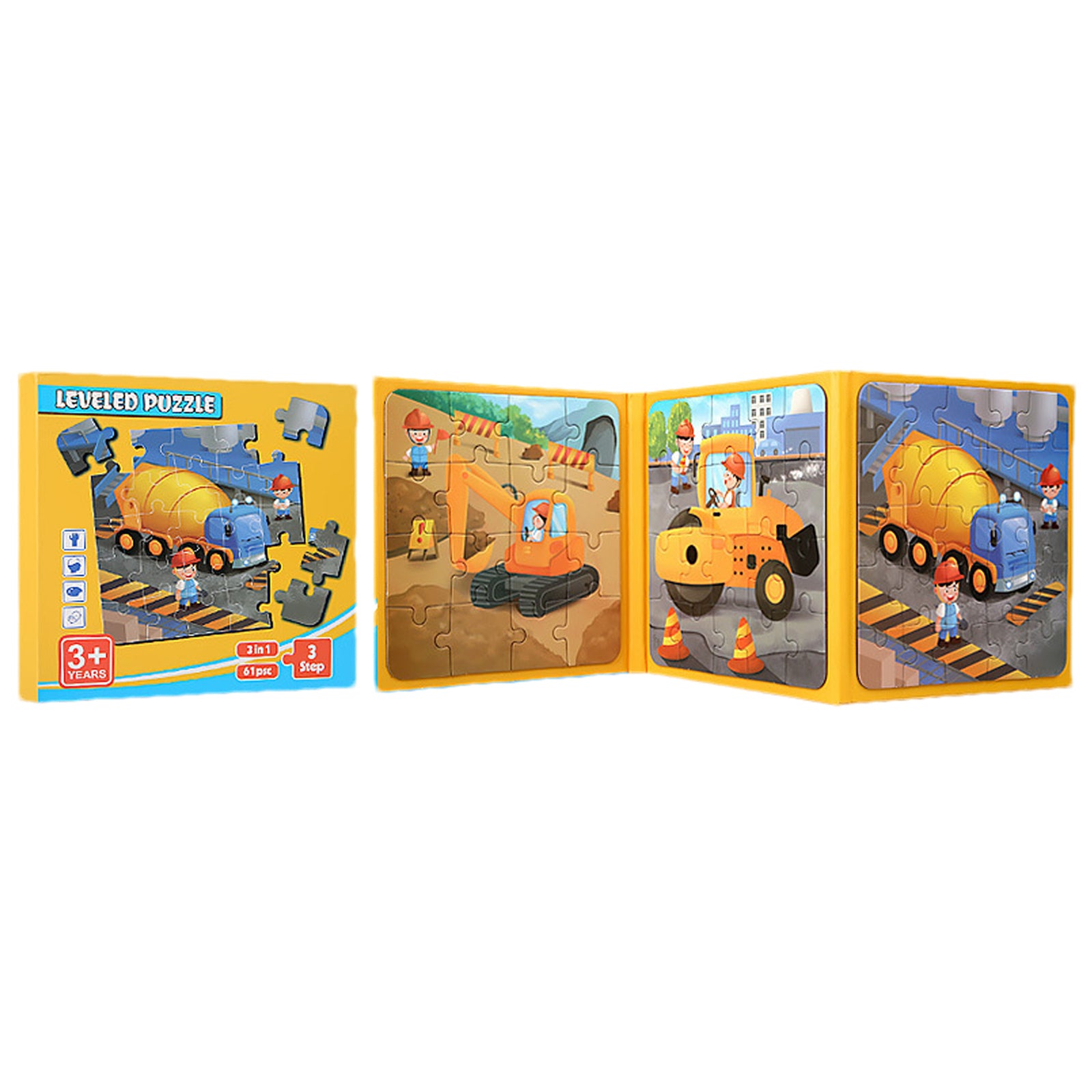 1Pc 3 In 1 Magnetic Jigsaw Puzzle Book Magnetic Puzzle Book Educational Puzzles