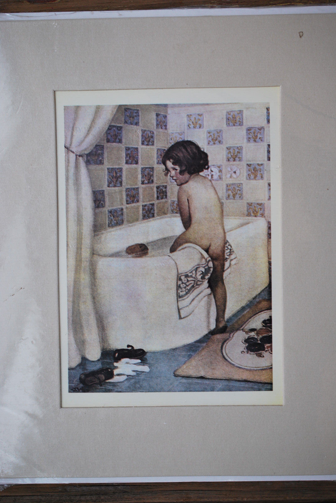 Vintage Ad For Standard Plumbing Matted Unframed Print by Jessie Willcox Smith