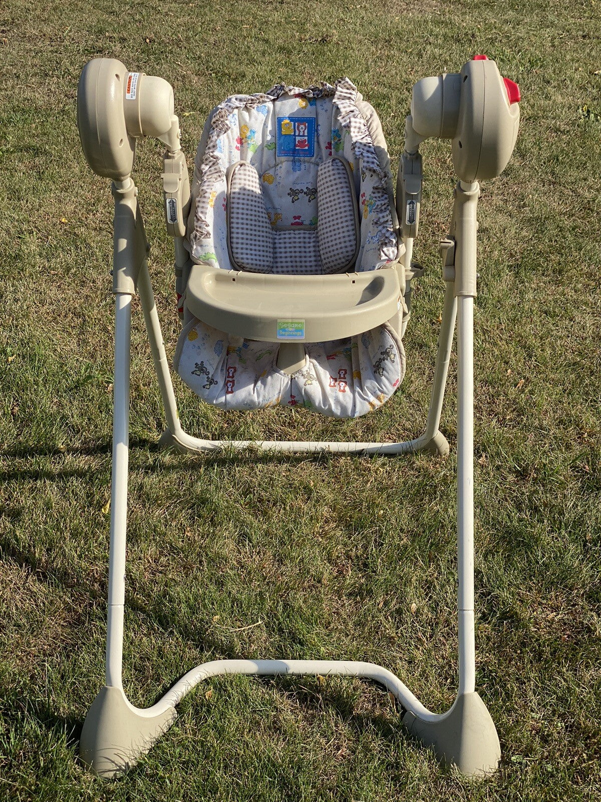 Rare Vintage Y2K 2004 Kolcraft Open Top Baby Swing High Chair Sesame Street HTF