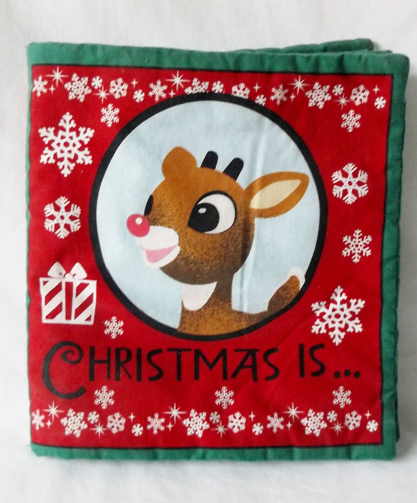 "Christmas Is..."-Soft Book-Handmade Machine Washable & Dry