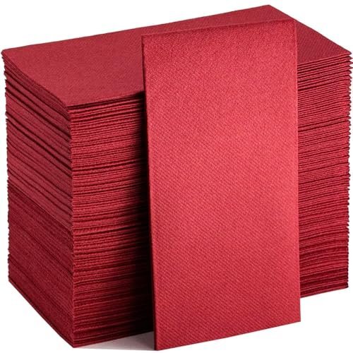 Premium Quilted Burgundy Cloth-Like Guest Paper Towel - (Pack of 30) -...