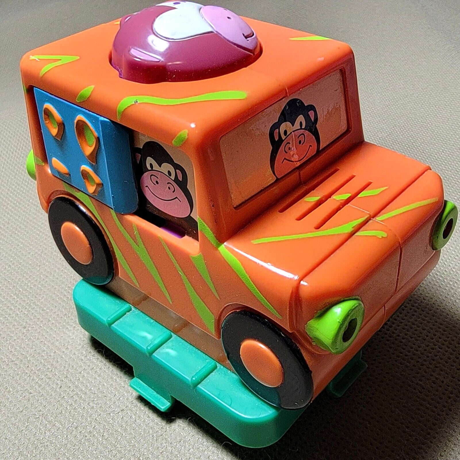 Jeep w/ Monkey Toy Part from Evenflo Exersaucer Jungle Safari NO SOUNDS, LIGHTS