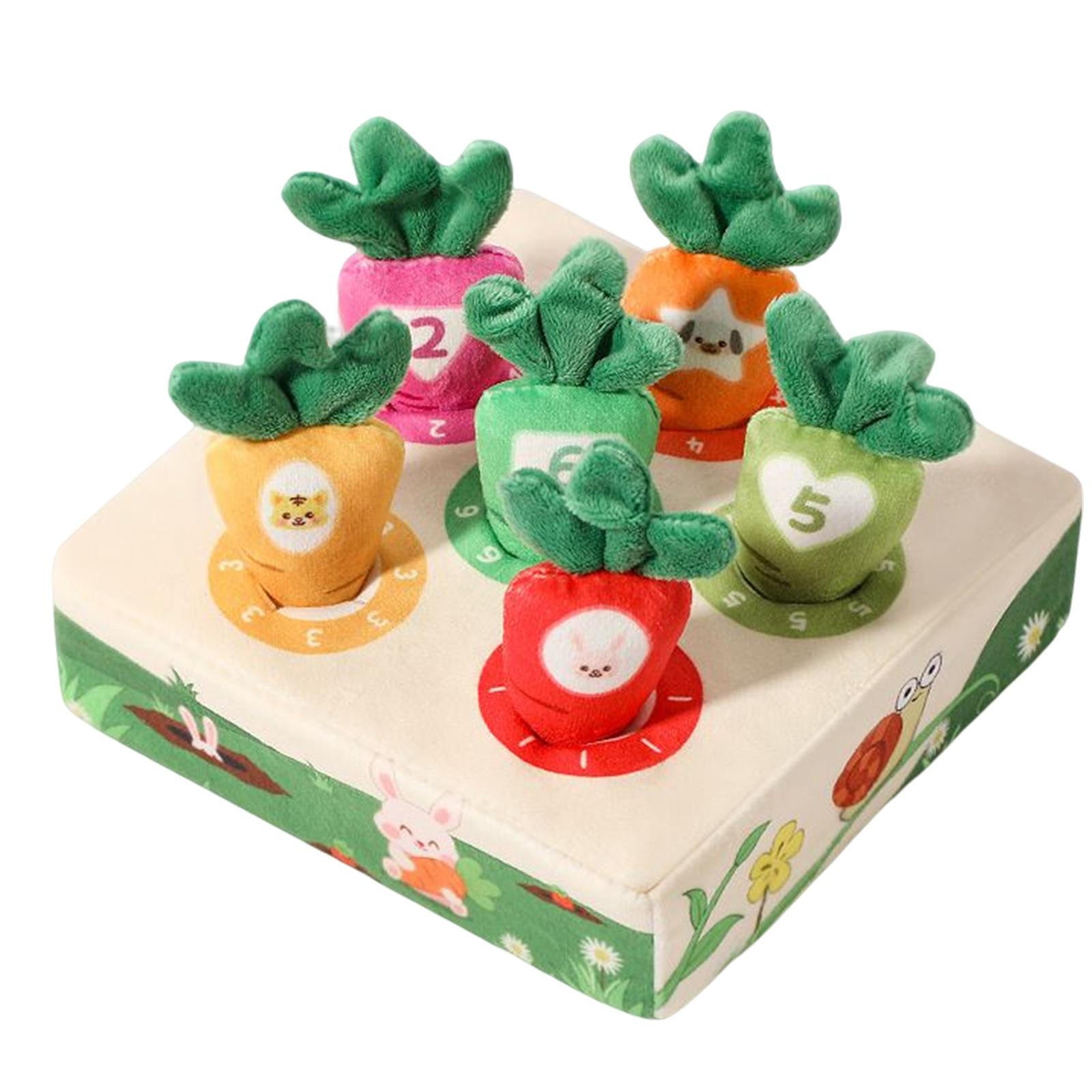 Carrot Plush Stuffed Baby Number Cognitive Pairing Soft Educational Toys Toddler