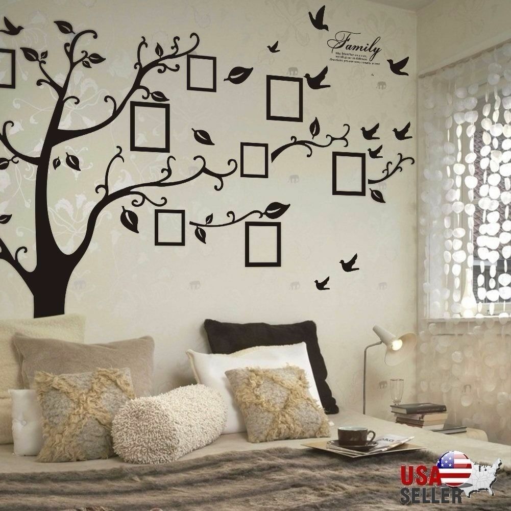 Family Tree Wall Decal Sticker Large Vinyl Photo Picture Frame Removable US Gift