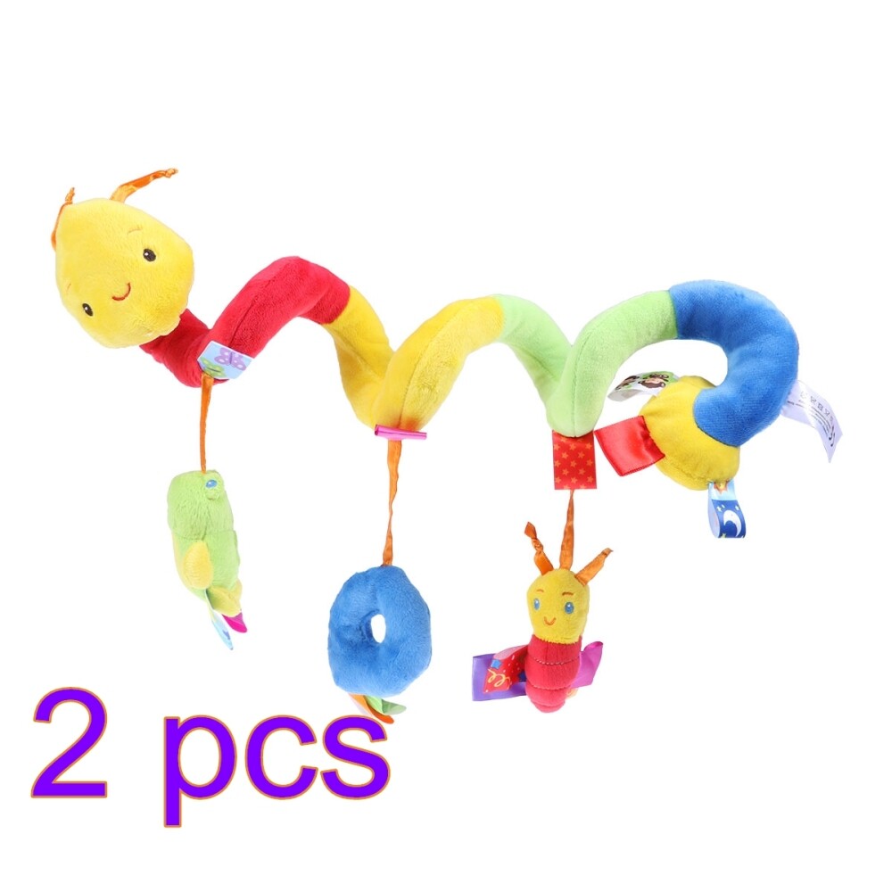 Baby Pram Crib Activity Spiral Plush Toy Infant Stroller Seat Hanging Educat Toy