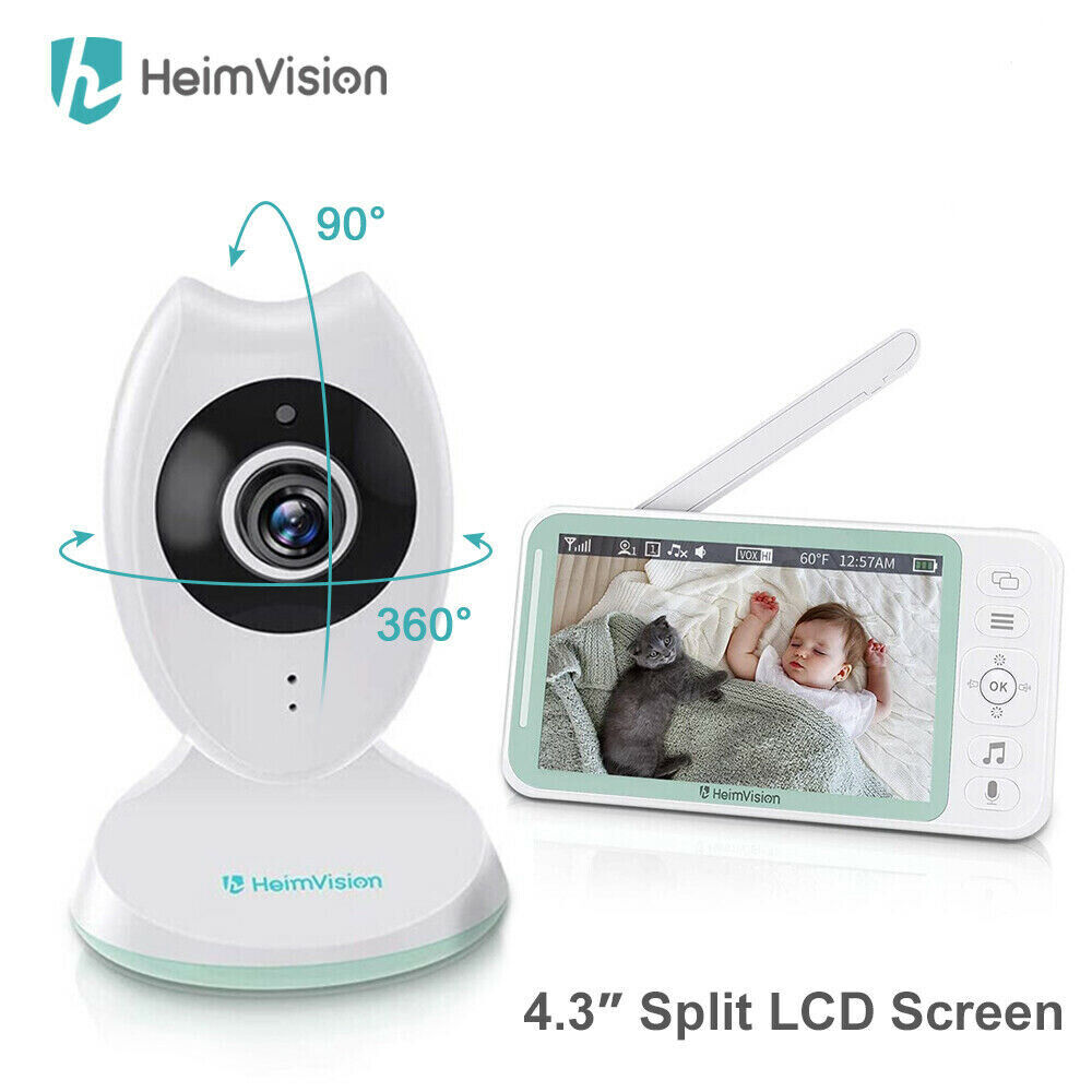 HeimVision 4.3" LCD Baby Monitor PTZ HD Security Camera 2-way Audio Night Vision