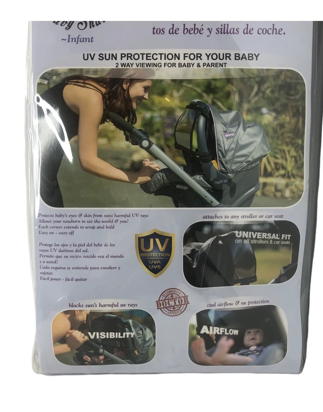 Sweet Baby Brands Infant Baby Shade - Universal Fit On All Strollers & Car Seats