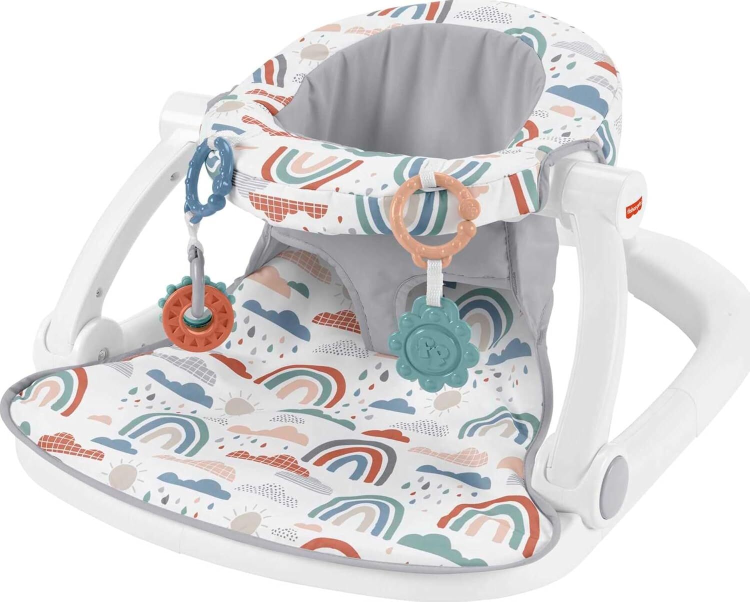 Portable Baby Chair Sit-Me-Up Floor Seat with Developmental ,Rainbow Sprinkles