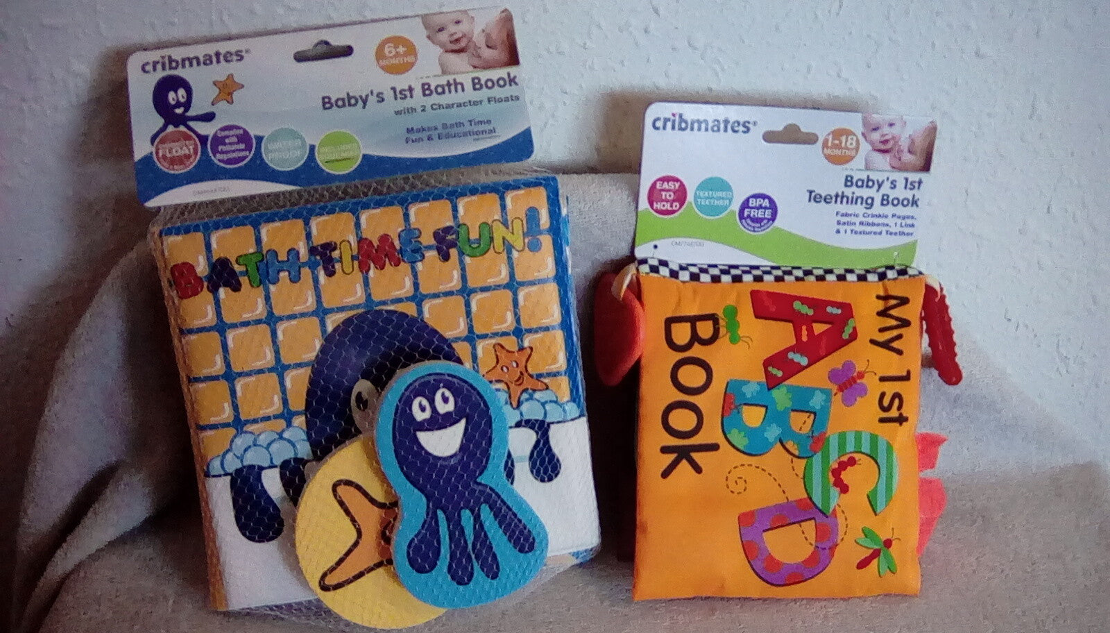 Cribmates Baby's 1st Bath Book + Teething Book  NEW               j