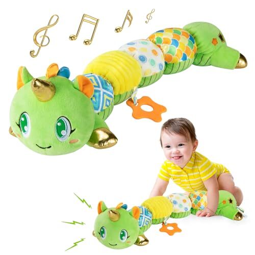 Unicorn Baby Toys 6-12 Months, Musical Infant Toys with Sensory Crinkle & Green