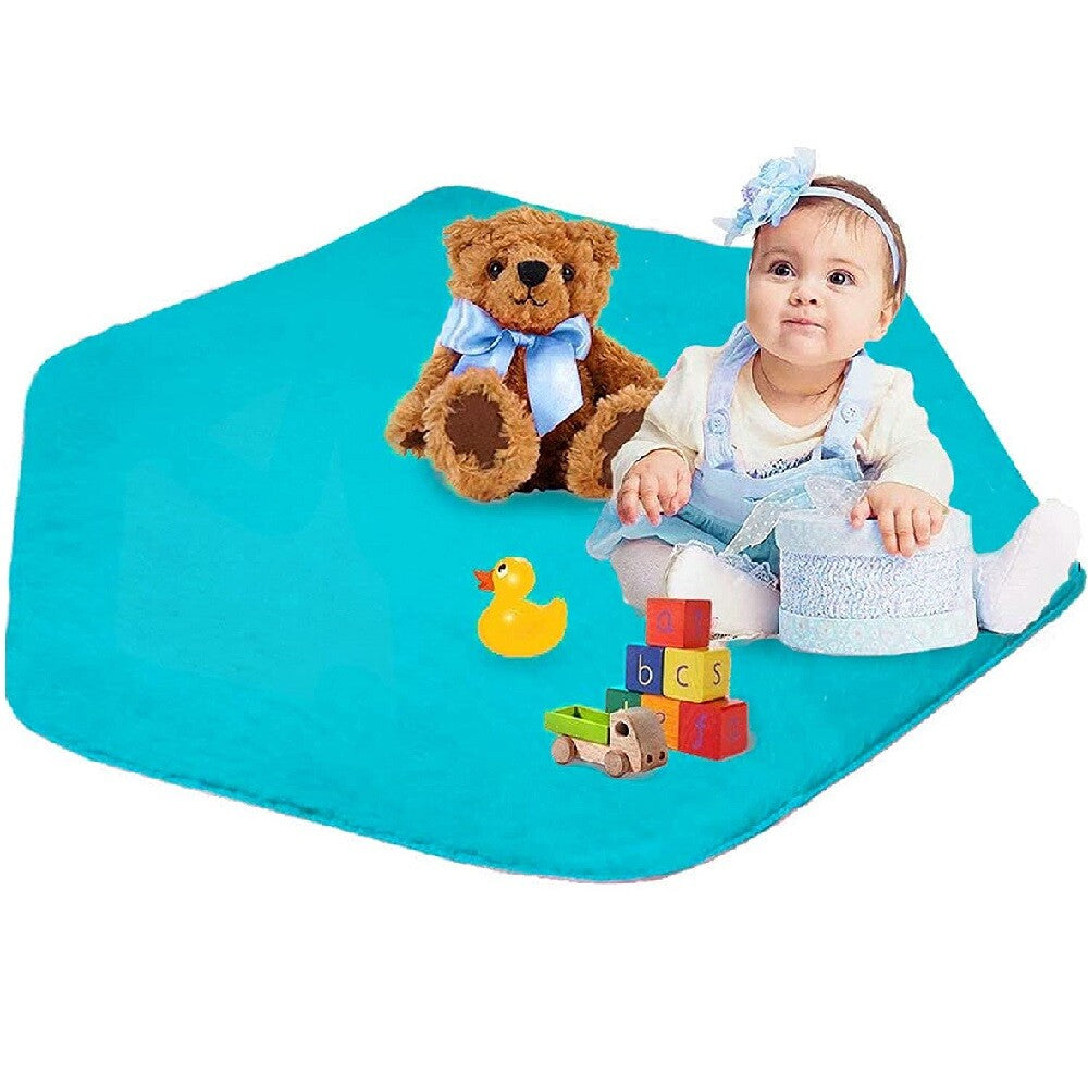 Kids Play Princess Castle Hexagon Rug Pad ?for Playhouse Tent Mat Soft Coral