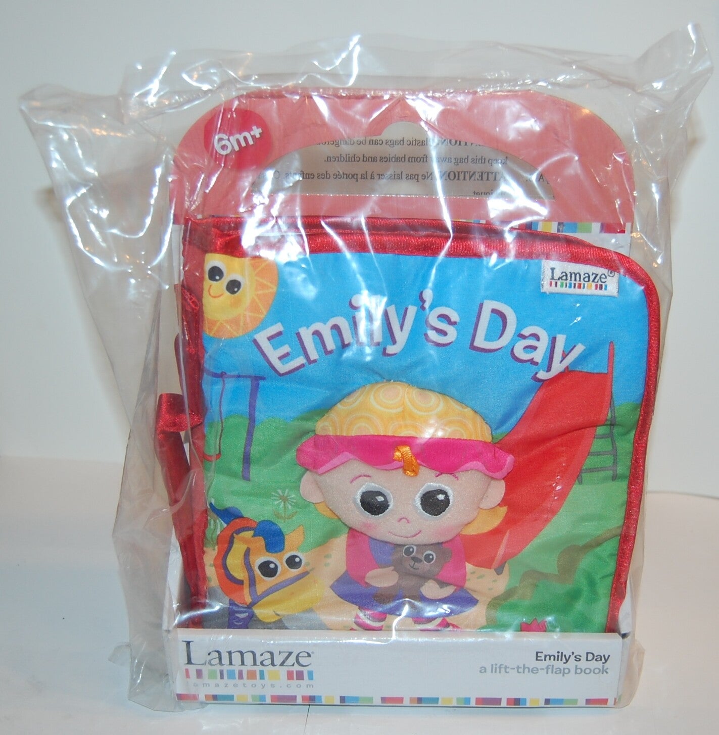 Lamaze EMILY'S DAY Soft Cloth Lift the  Flap Book 6+ months - NIP