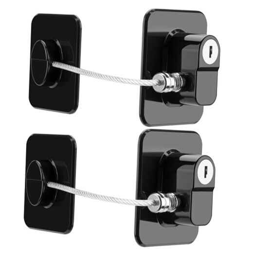 Fridge Lock, 2PCS Upgraded Refrigerator Lock for Kids with Eco-Friendly, 