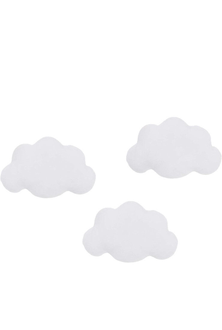 Little Love by NoJo 3 Piece White Soft Cloud Shaped Baby Wall Decor Baby Nursery