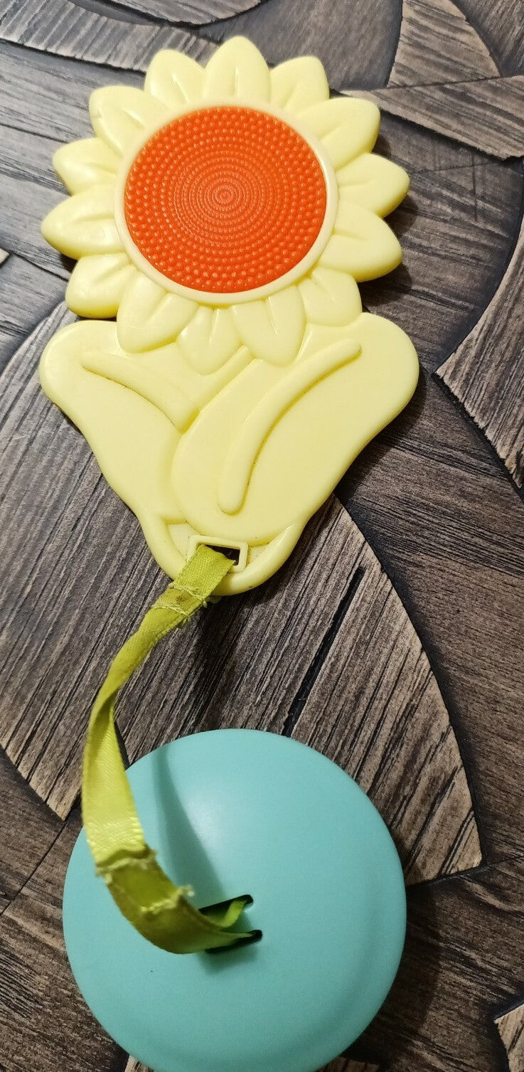 Evenflo My First Pet Exersaucer Replacement Yellow Flower Teether Tray Toy