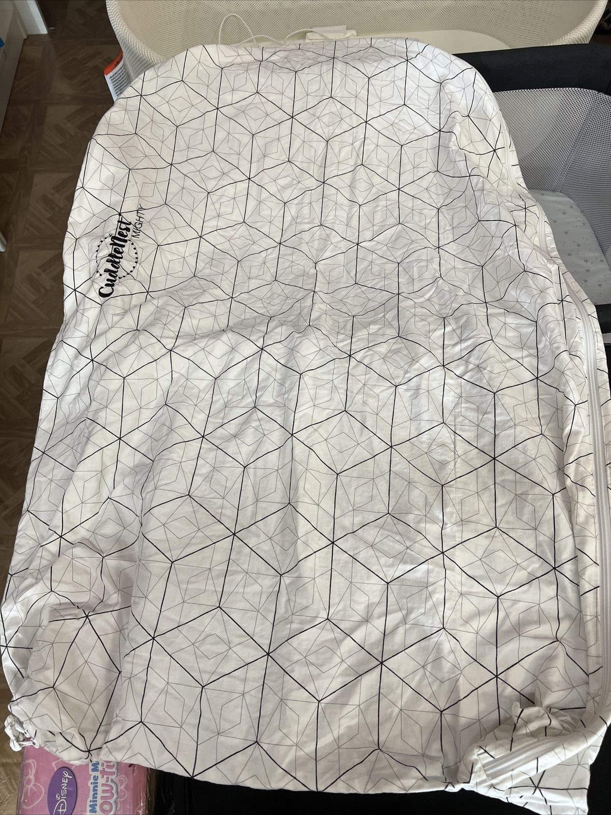 CuddleNest Mighty LoLueMade Baby Lounger Infant Replacement Cover  White Black