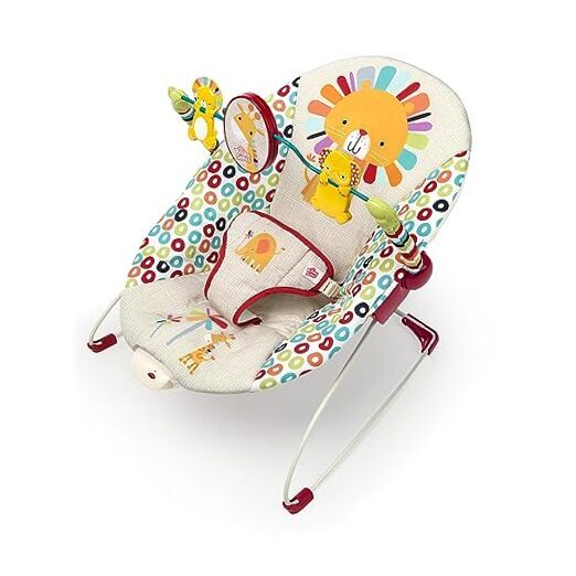  Portable Baby Bouncer Soothing Vibrations Infant Seat with Playful Pinwheels